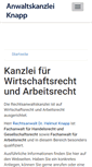 Mobile Screenshot of anwaltskanzlei-knapp.de